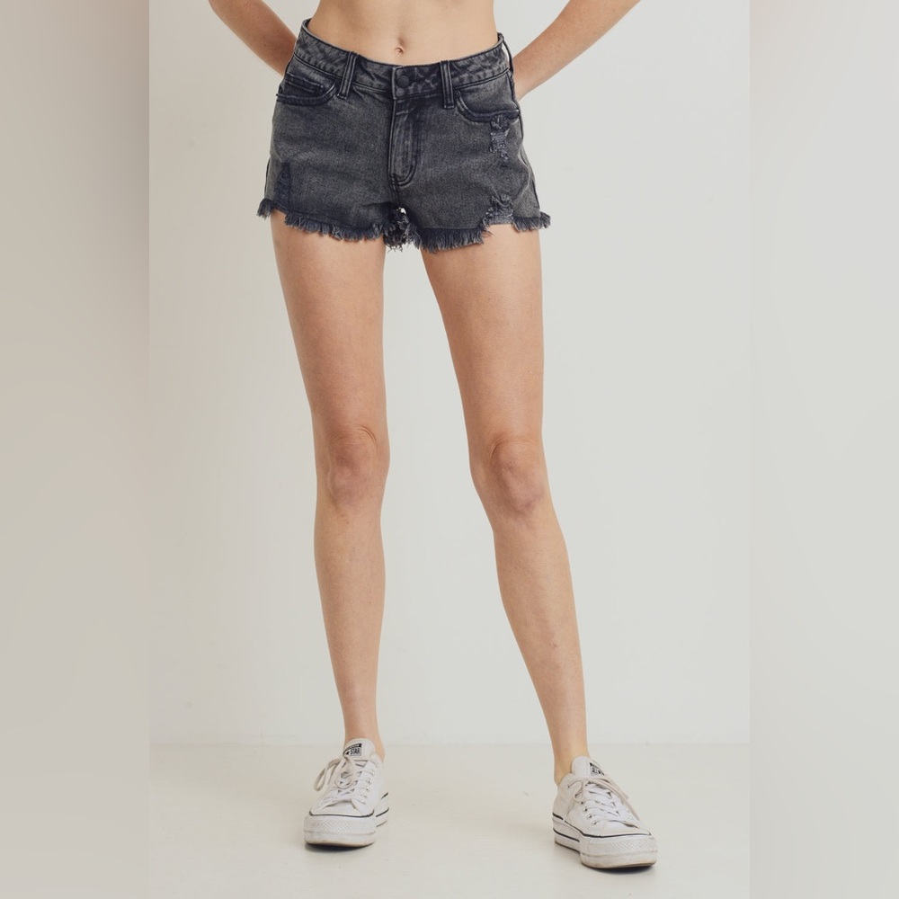 Letter to Juliet Washed Black Denim Shorts, Size M New w/Tag